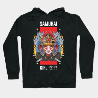 Flamboyant Samurai Girl Japanese Design Hoodie